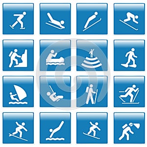 Pictogram with sport activities