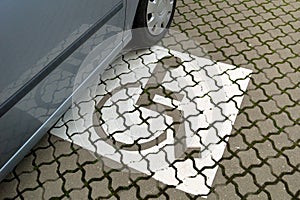 Pictogram wheelchair parking