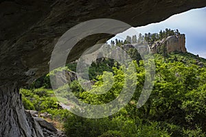 Pictograph Cave, Billings, Montana during a summer day photo