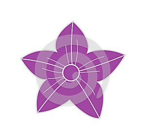 Pictograph of flower for icon, logo and identity designs with white background