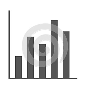 Pictograph of graph.Vector illustration
