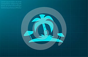 Vector illustration, blue background