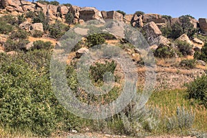 Pictograph State Park outside of Billings, Montana in Summer photo