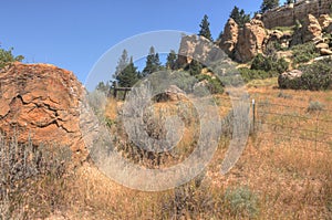 Pictograph State Park outside of Billings, Montana in Summer photo
