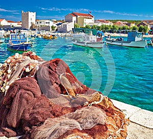 Pictoresque fishermen village of Razanac square composition