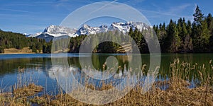 Pictorial lake geroldsee in upper bavaria