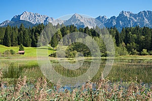 Pictorial lake tennsee and karwendel mountains