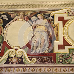 Pictorial representation of providence. Fresco in Villa D `Este,