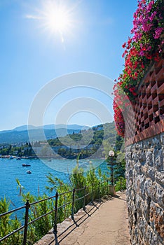 Pictorial seaside walkway from Opatija to Icici tourist town, Croatia