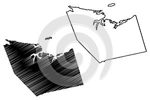 Pictou County (Canada, Nova Scotia Province, North America) map