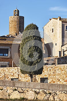Pictuesque medieval stone village of Pals. Costa Brava, Catalonia. Spain