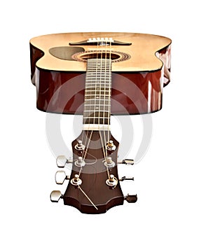 Picture of acoustic guitar, isolated