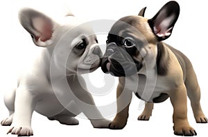 Picture of an adorable French bulldog. AI-Generated.