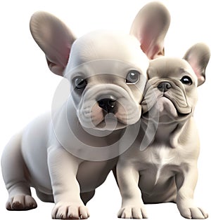 Picture of an adorable French bulldog. AI-Generated.