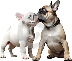 Picture of an adorable French bulldog. AI-Generated.