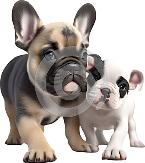 Picture of an adorable French bulldog. AI-Generated.