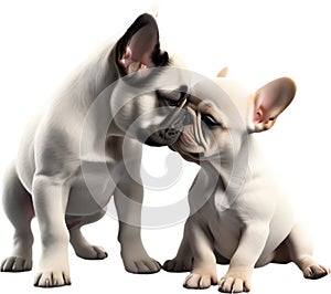 Picture of an adorable French bulldog. AI-Generated.