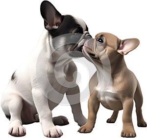 Picture of an adorable French bulldog. AI-Generated.