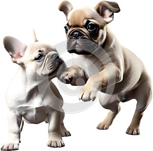 Picture of an adorable French bulldog. AI-Generated.