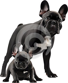 Picture of an adorable French bulldog. AI-Generated.