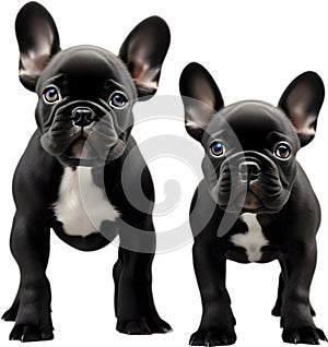 Picture of an adorable French bulldog. AI-Generated.