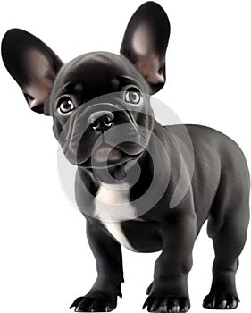 Picture of an adorable French bulldog. AI-Generated.