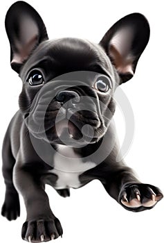 Picture of an adorable French bulldog. AI-Generated.