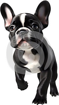 Picture of an adorable French bulldog. AI-Generated.