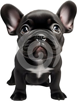 Picture of an adorable French bulldog. AI-Generated.