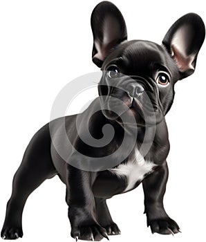 Picture of an adorable French bulldog. AI-Generated.