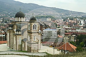 Church of Saint Demetrius in North mitrovica, Kosovo. It is a serbian orthodox church, a symbol of the division in Mitrovica photo
