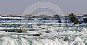 Picture with an amazing Niagara river at fall