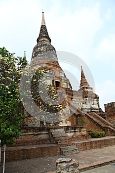 The picture of ancient city of Ayutthaya Thailand.