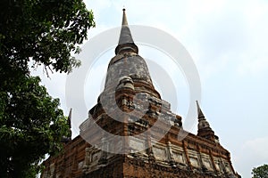 The picture of ancient city of Ayutthaya Thailand.