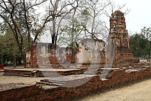 The picture of ancient city of Ayutthaya Thailand.