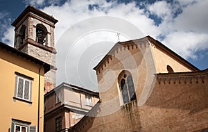 Picture of the architecture at Piazza del Salvatore, Lucca, Italy