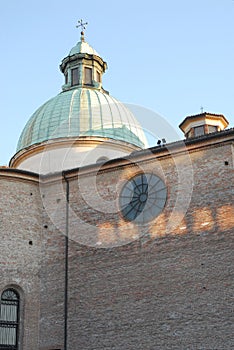 Picture of the back wall of the cathedral of Treviso in the Veneto (Italy)