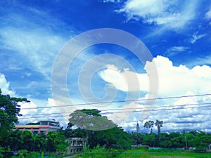 Picture of beautiful blue sky