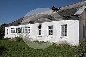 Picture of beautiful village house with garden. Azerbaijan village in summer time