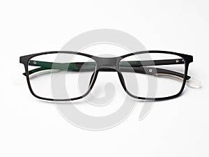 picture of a black eye glasses isolated