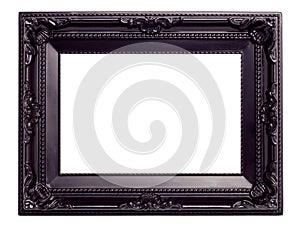 Picture black frame with a decorative pattern