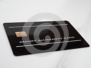 Picture of a black warranty card