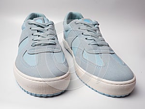 Picture of blue canvas sneaker