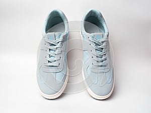 Picture of blue canvas sneaker