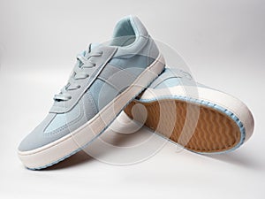 Picture of blue canvas sneaker