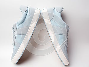 Picture of blue canvas sneaker