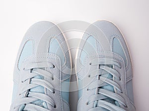 Picture of blue canvas sneaker