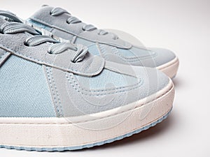 Picture of blue canvas sneaker