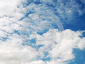 Picture of the blue sky with gory clouds