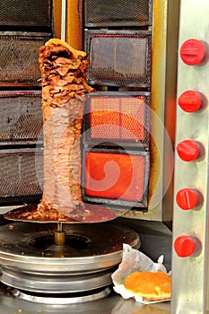 Picture of a booth with Shwarma